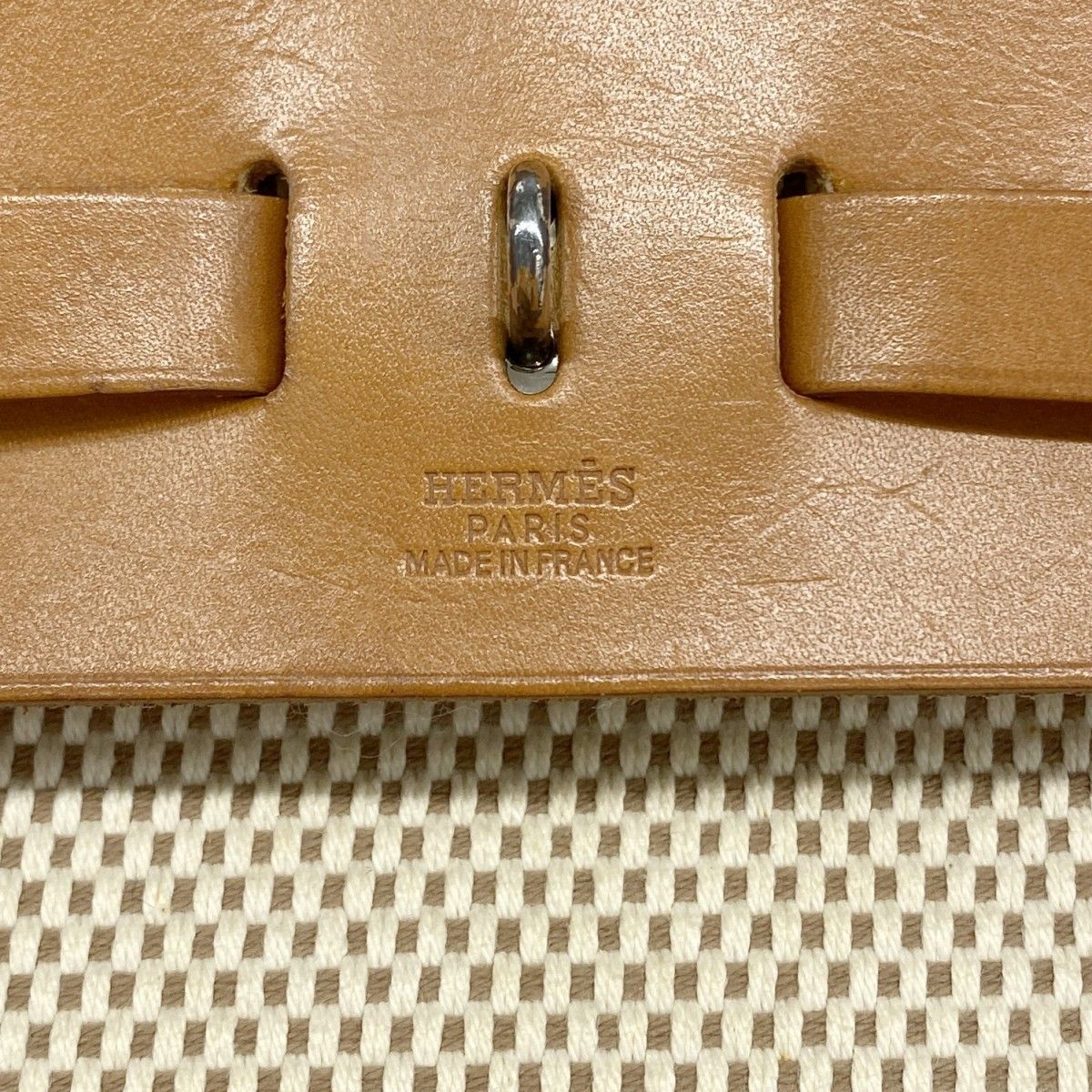 Hermes Backpack Herbag a Dos PM Toile GM Natural Silver — view 5