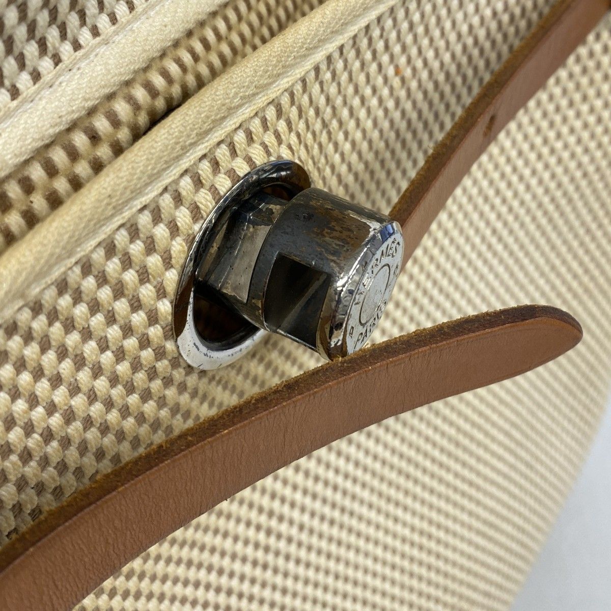 Hermes Backpack Herbag a Dos PM Toile GM Natural Silver — view 6