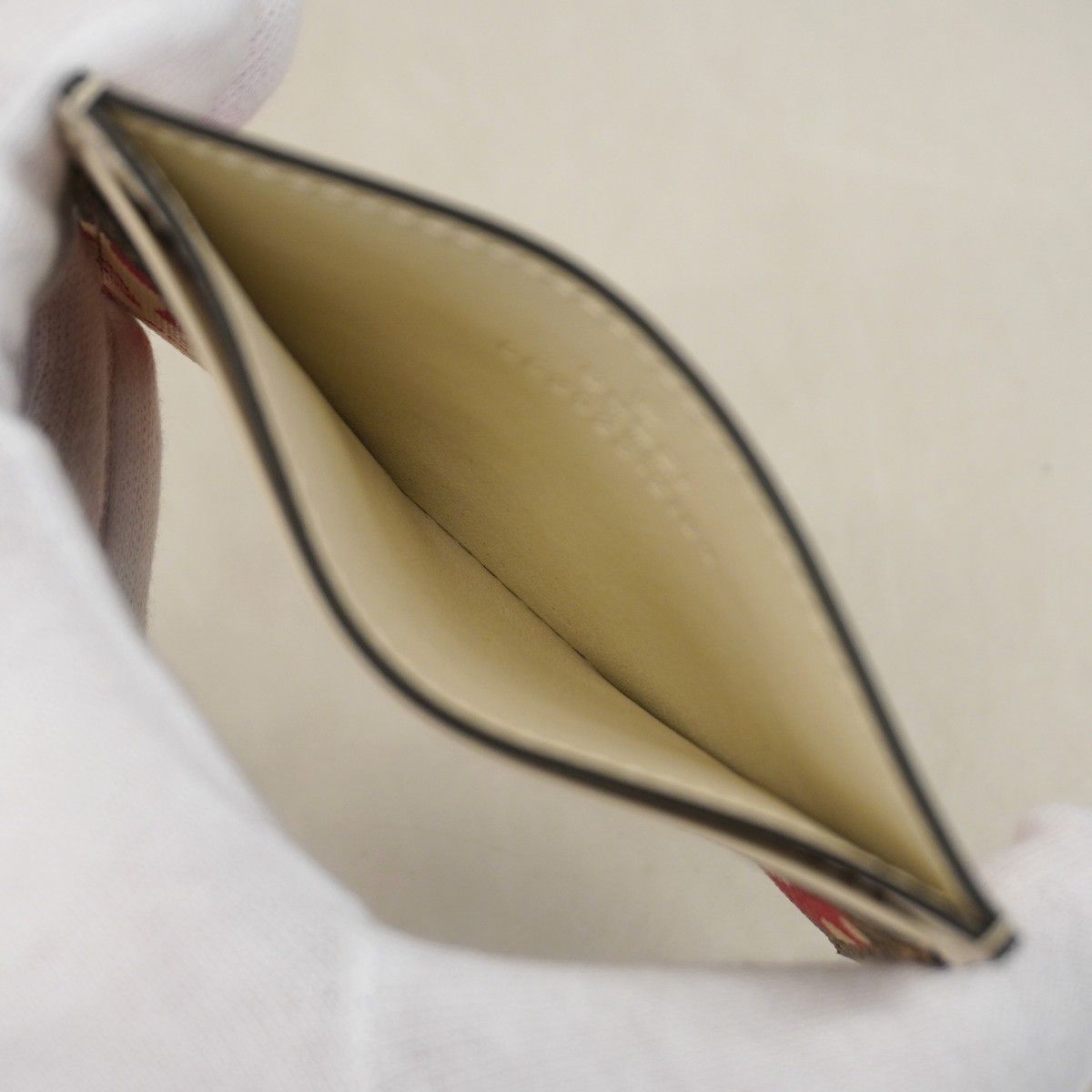 Gucci Card Case GG Canvas Abbey Brown White — view 4
