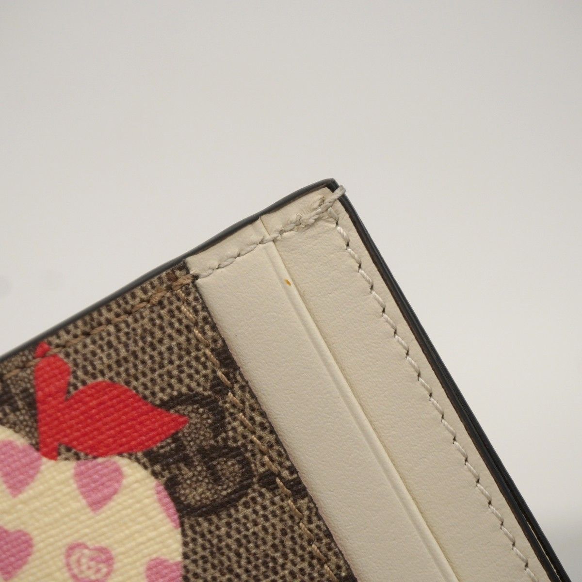 Gucci Card Case GG Canvas Abbey Brown White — view 6