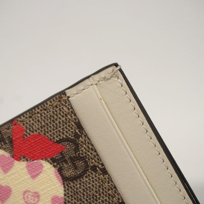 Gucci Card Case GG Canvas Abbey Brown White — view 6