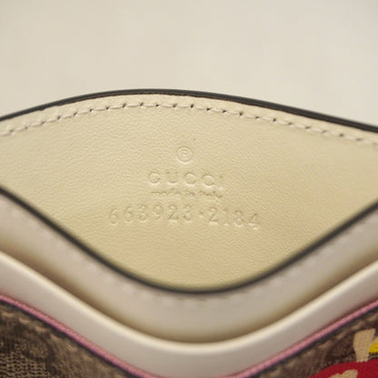 Gucci Card Case GG Canvas Abbey Brown White — view 5