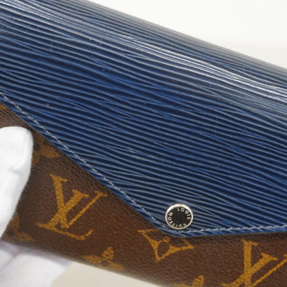 Louis Vuitton Trifold Wallet Monogram Epi Portefeuille Marie le Long Andigo Blue — view 9
