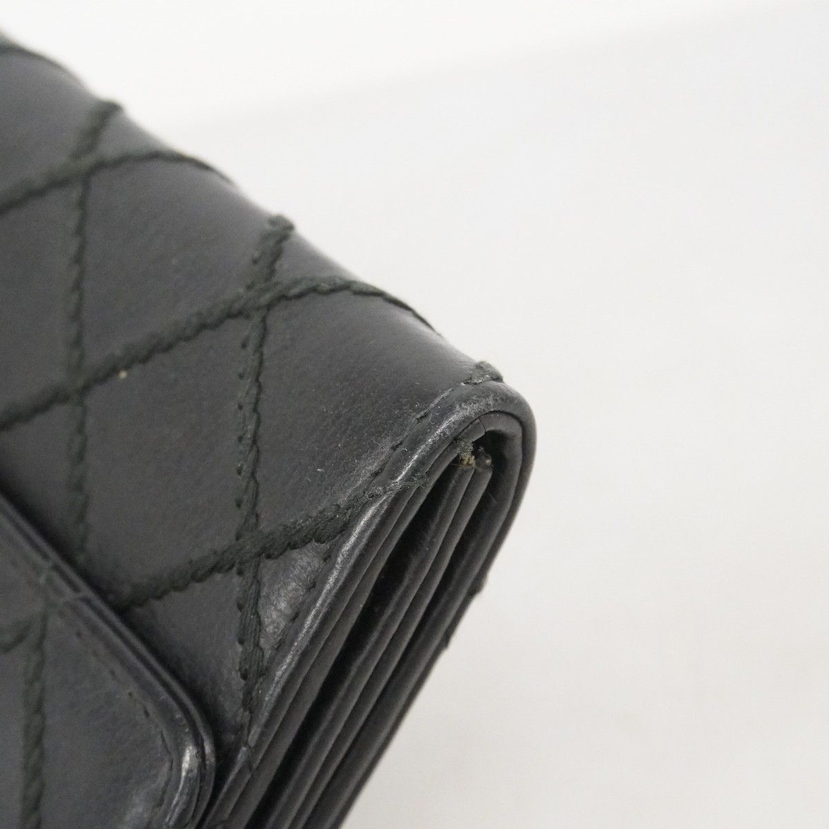 Chanel Wallet Wild Stitch Lambskin Black Silver — view 6