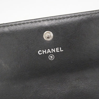 Chanel Wallet Wild Stitch Lambskin Black Silver — view 4