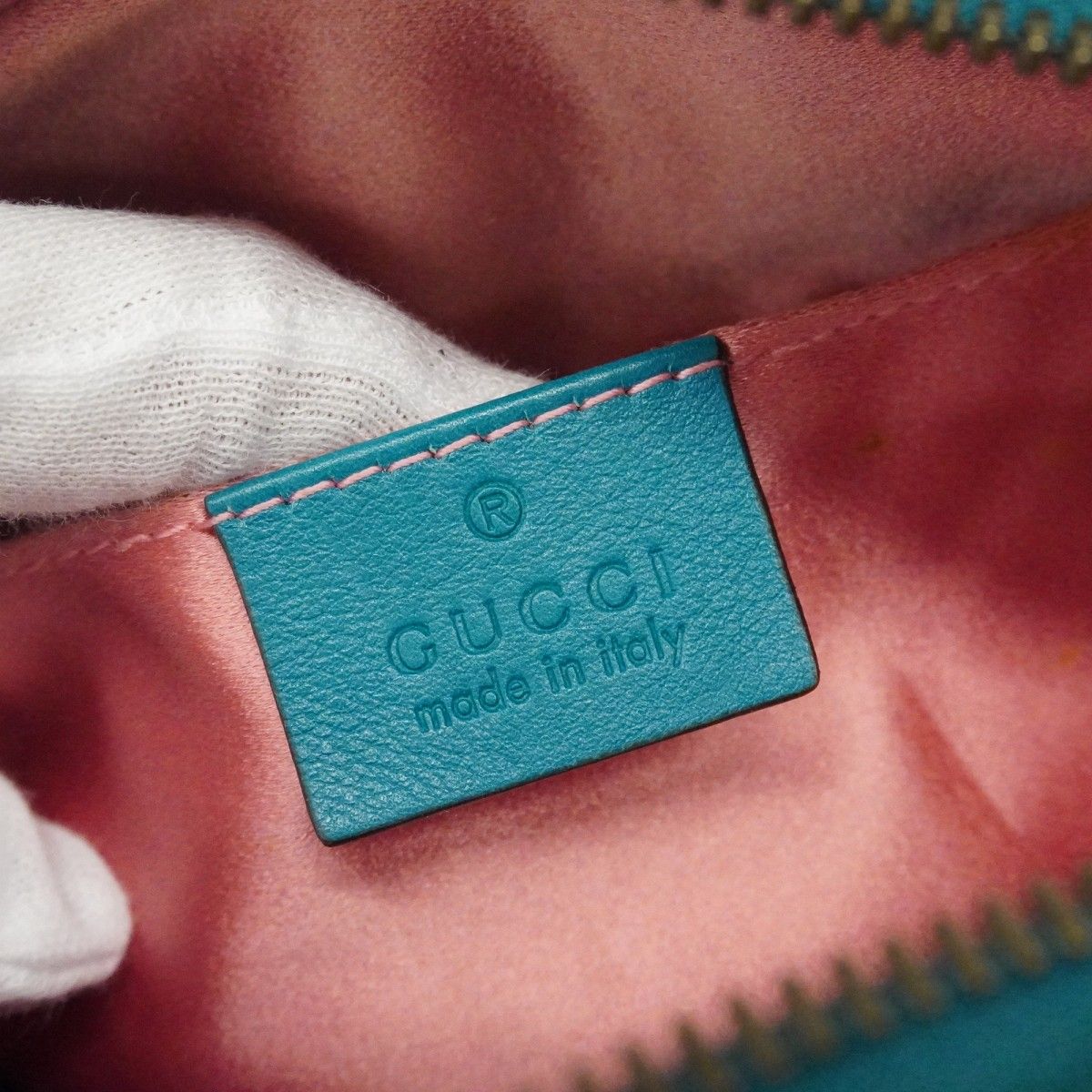 Gucci Waist Bag GG Marmont Suede Emerald Green Gold — view 5