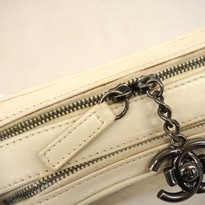 Chanel Shoulder Bag Lambskin Ivory Silver — view 9
