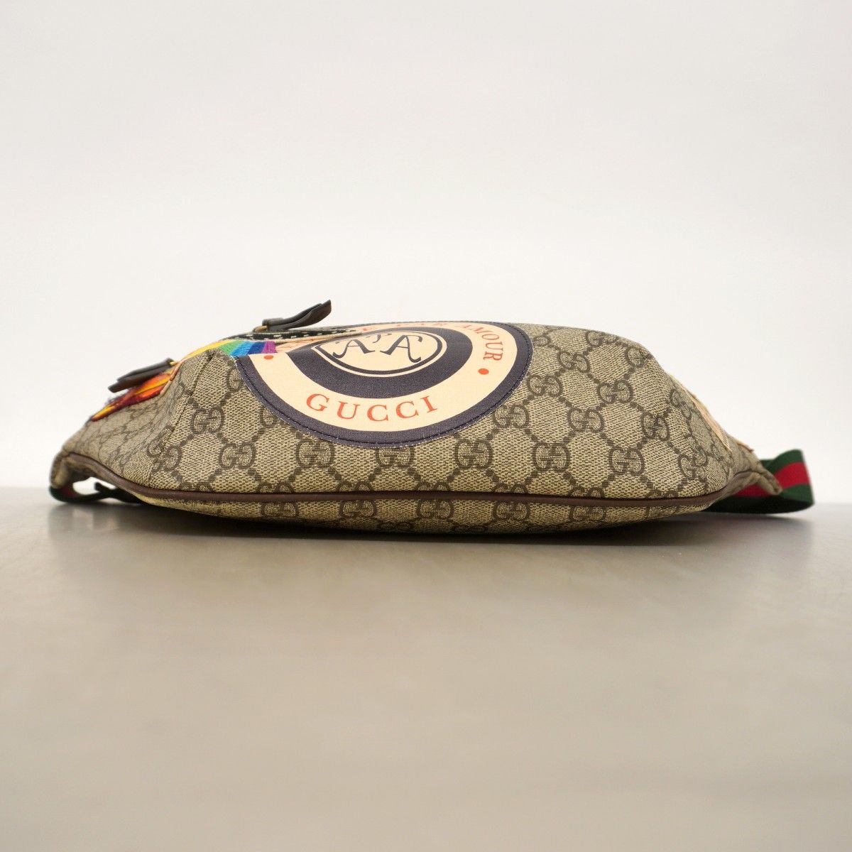 Gucci Waist Bag GG Supreme Sherry Line Brown Gold — view 3