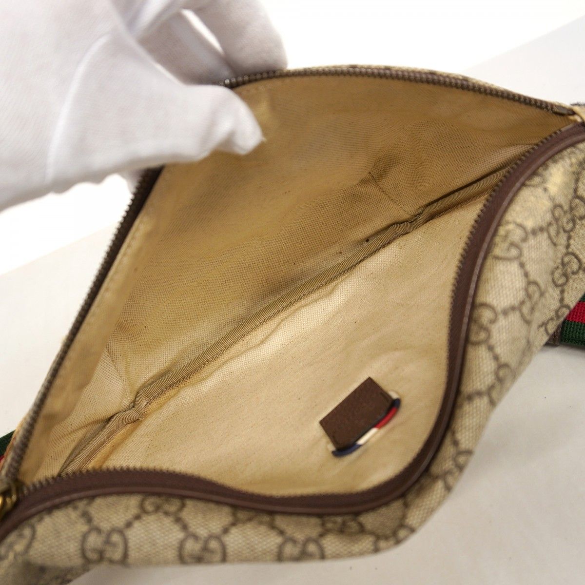 Gucci Waist Bag GG Supreme Sherry Line Brown Gold — view 4