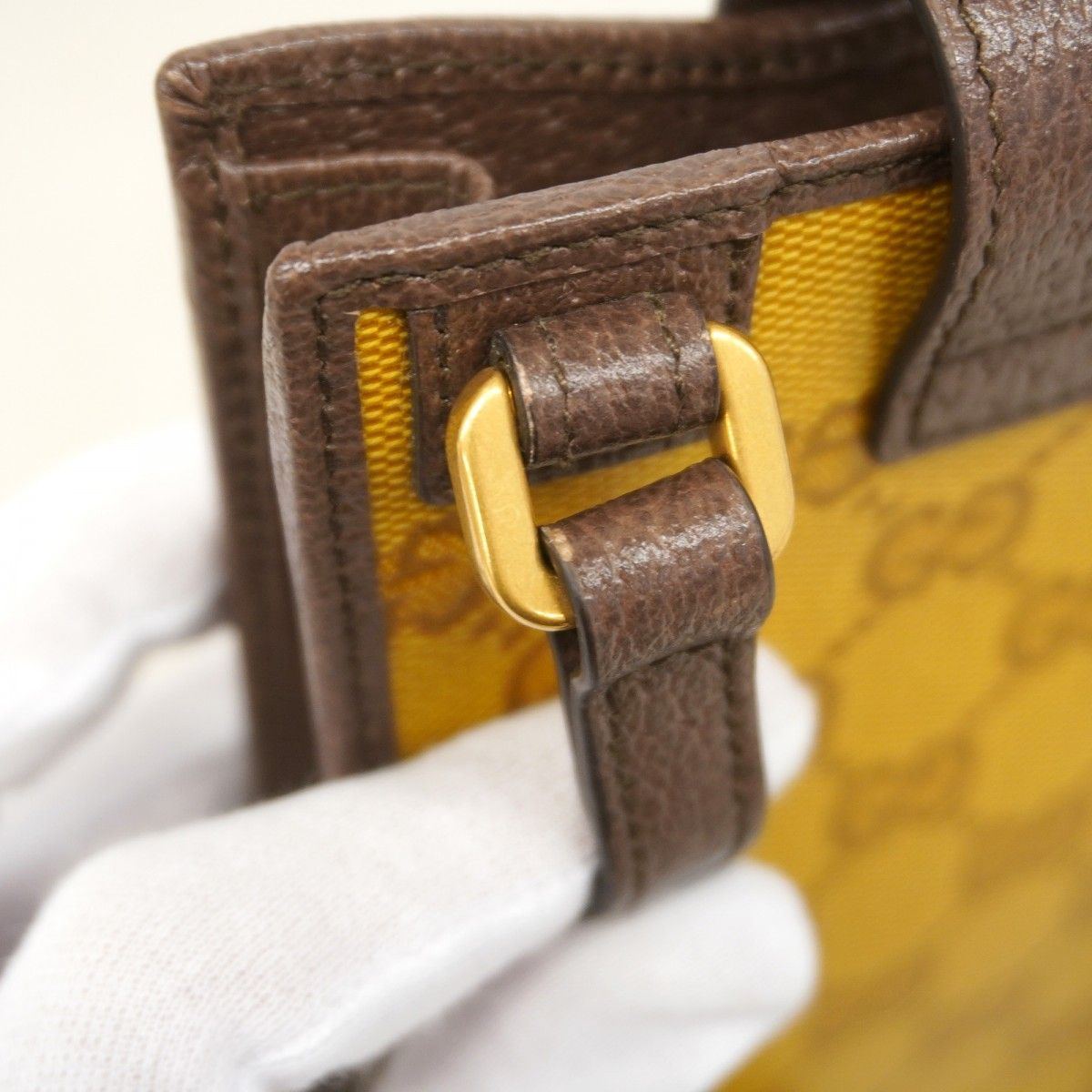 Gucci Smartphone Shoulder GG Crystal Adidas Brown Gold — view 7