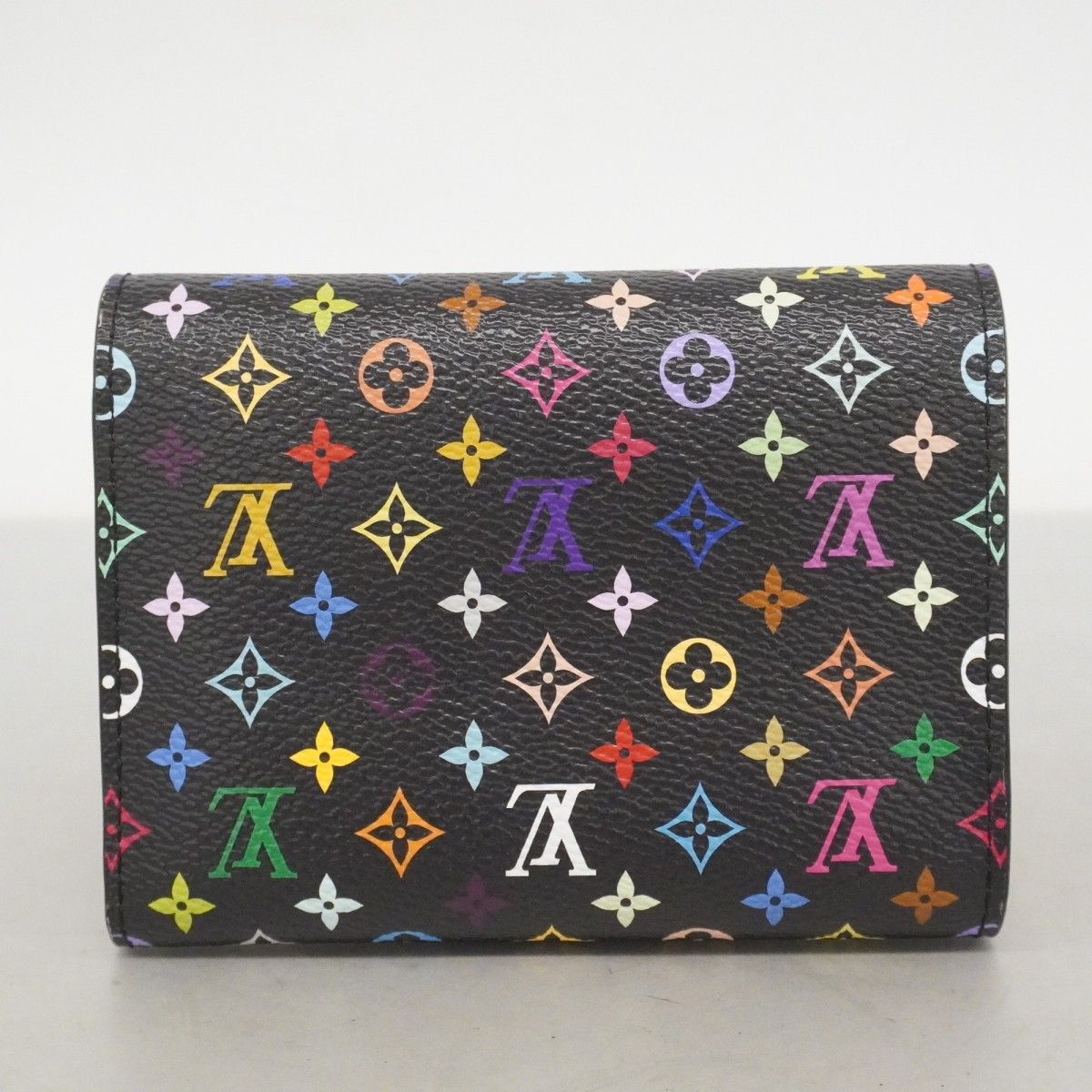 Louis Vuitton Trifold Wallet Monogram Multicolor Portefeuille Victorine Noir — view 6