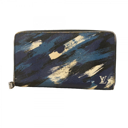 Louis Vuitton Wallet Camouflage Zippy Organizer Black Blue