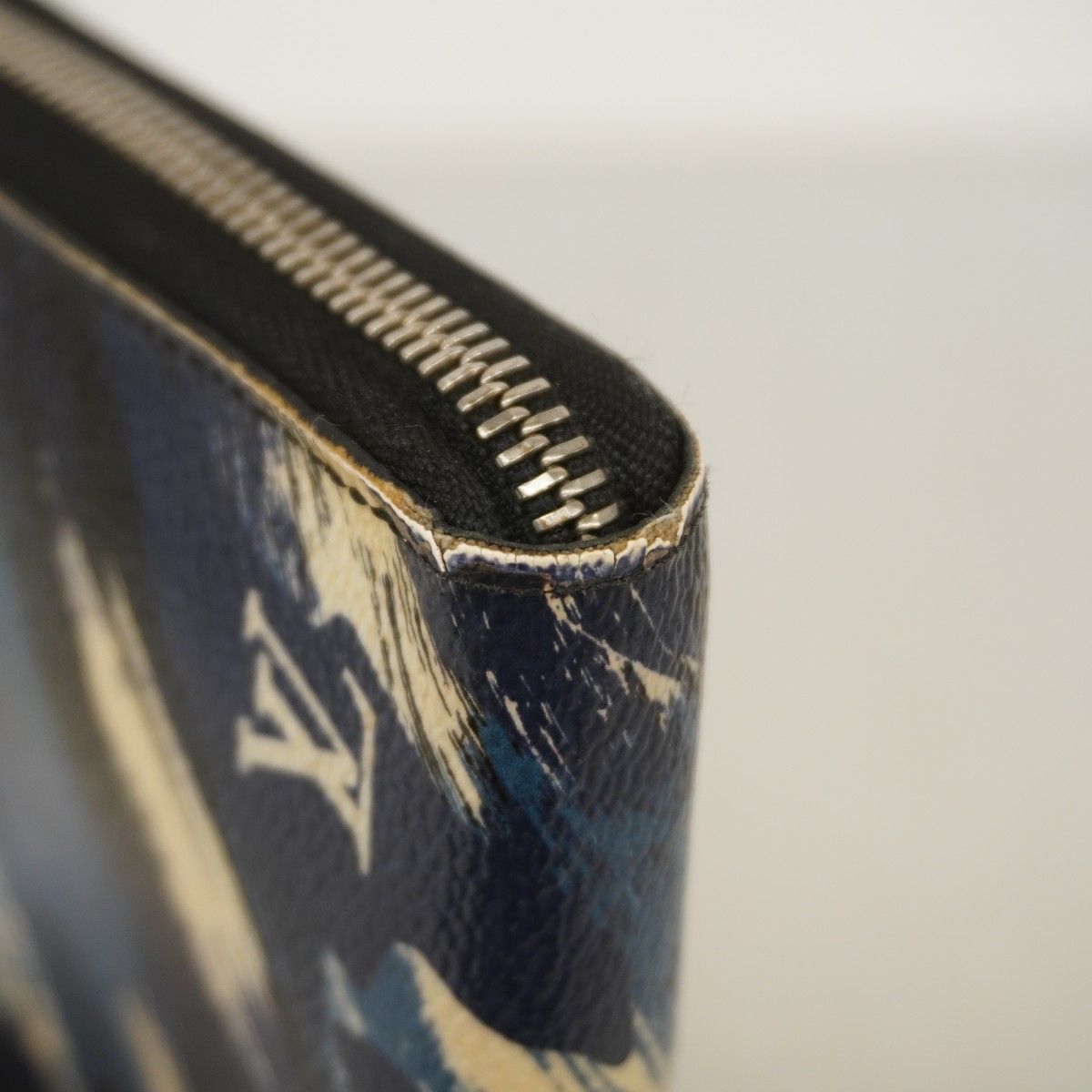 Louis Vuitton Wallet Camouflage Zippy Organizer Black Blue — view 6