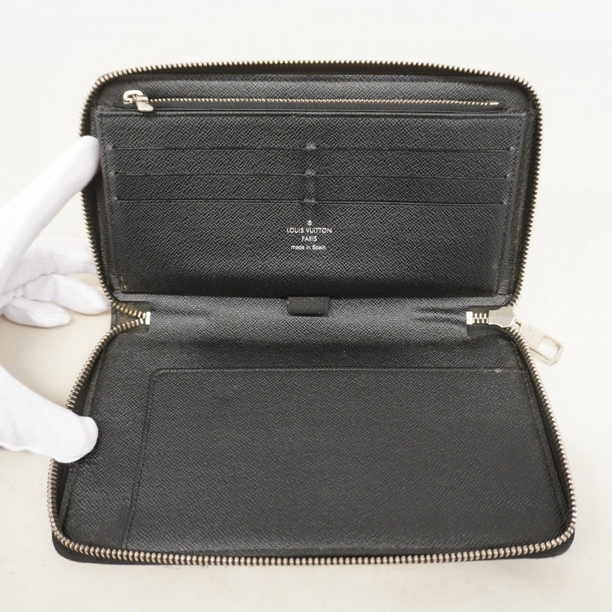 Louis Vuitton Wallet Camouflage Zippy Organizer Black Blue — view 4