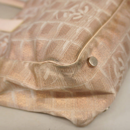 Chanel Tote New Travel Nylon Beige Champagne Gold — view 6
