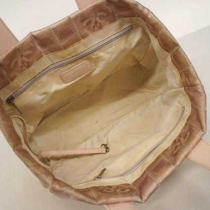 Chanel Tote New Travel Nylon Beige Champagne Gold — view 4