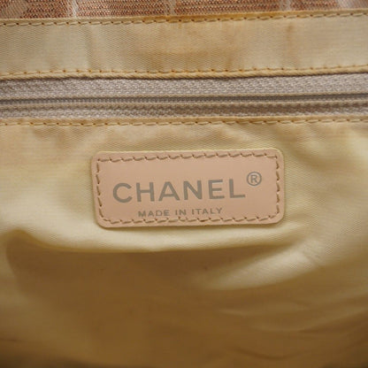 Chanel Tote New Travel Nylon Beige Champagne Gold — view 5