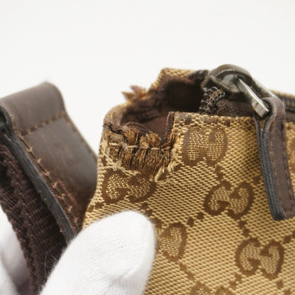 Gucci Shoulder Bag GG Canvas Brown Silver — view 7