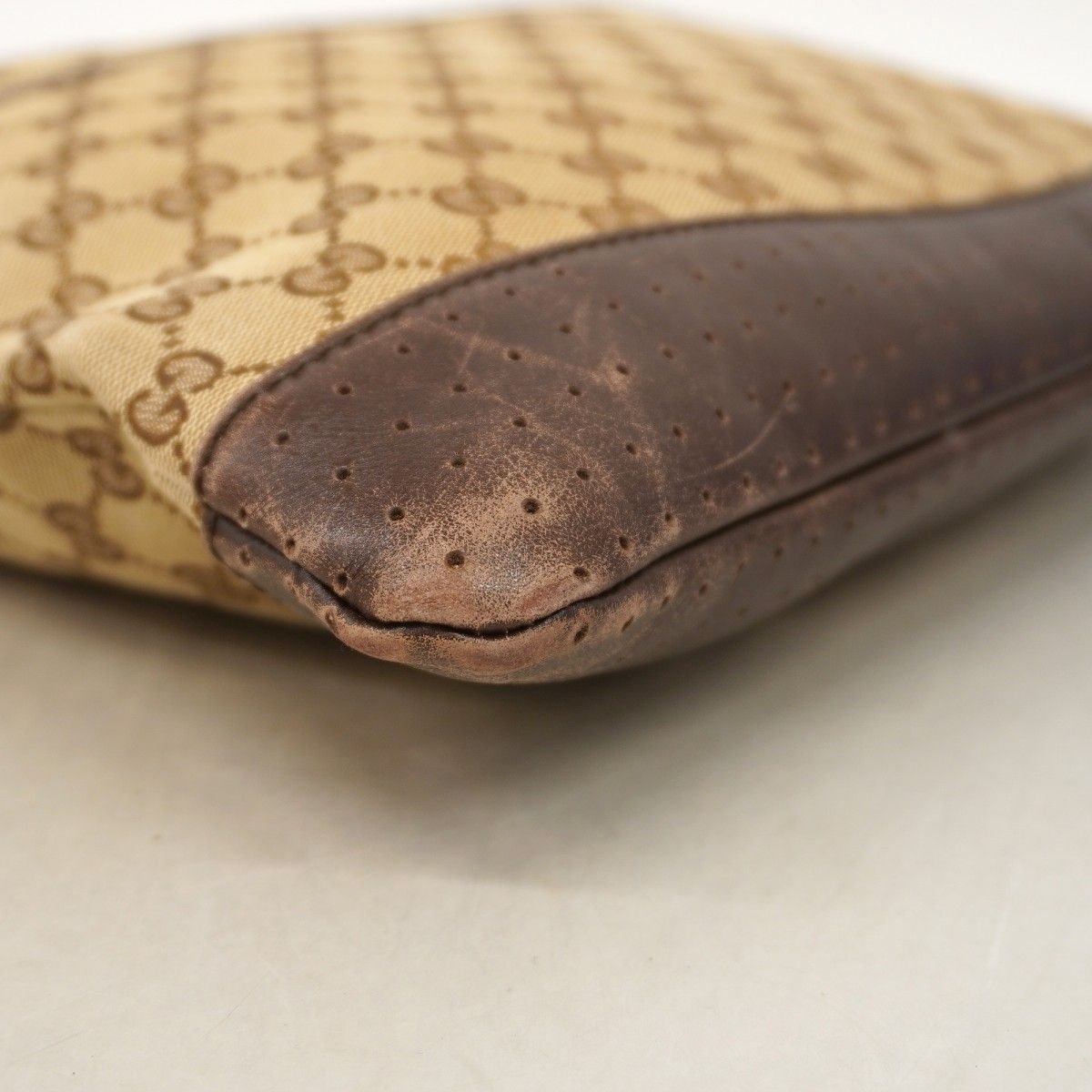 Gucci Shoulder Bag GG Canvas Brown Silver — view 6