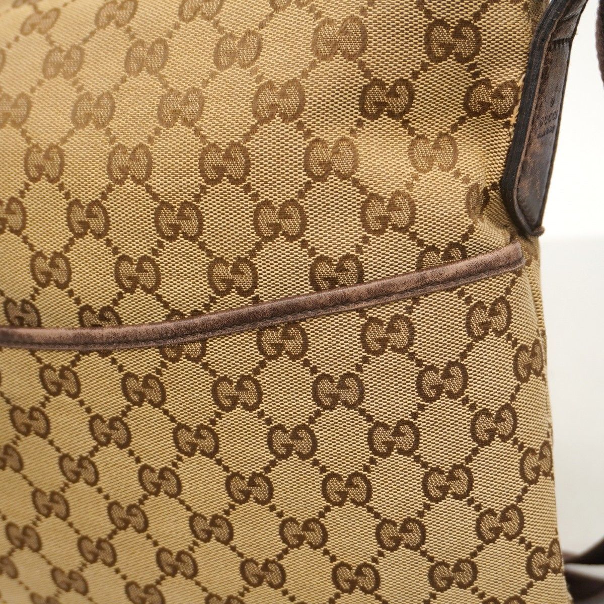 Gucci Shoulder Bag GG Canvas Brown Silver — view 8