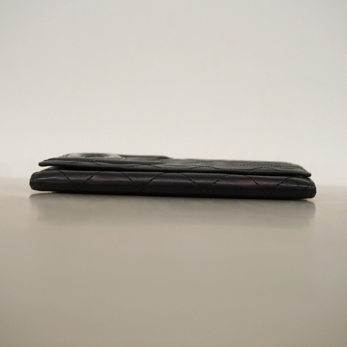 Chanel Wallet Cambon Lambskin Black Silver — view 3