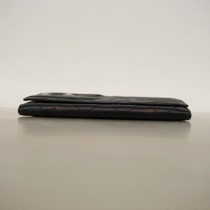 Chanel Wallet Cambon Lambskin Black Silver — view 3
