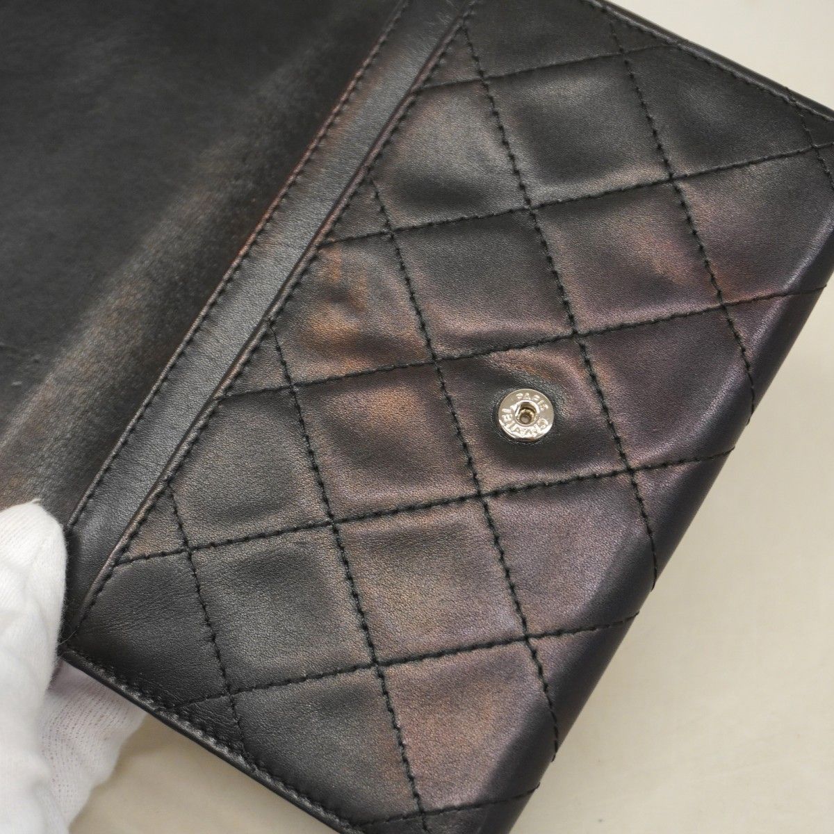 Chanel Wallet Cambon Lambskin Black Silver — view 9