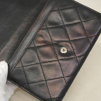 Chanel Wallet Cambon Lambskin Black Silver — view 9