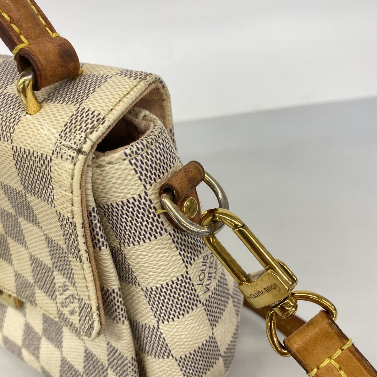 Louis Vuitton Handbag Damier Azur Croisette White 2-Way — view 7