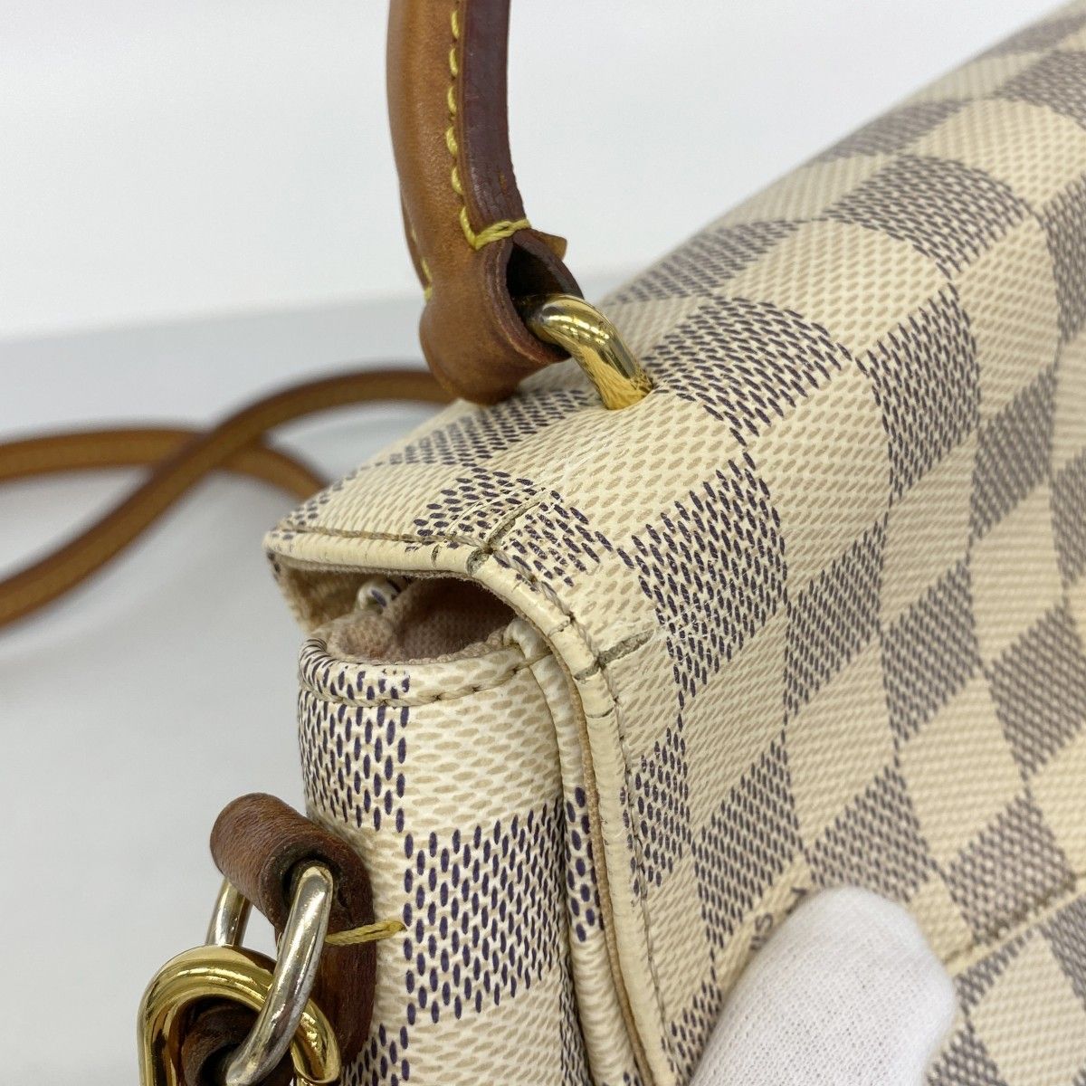 Louis Vuitton Handbag Damier Azur Croisette White 2-Way — view 6