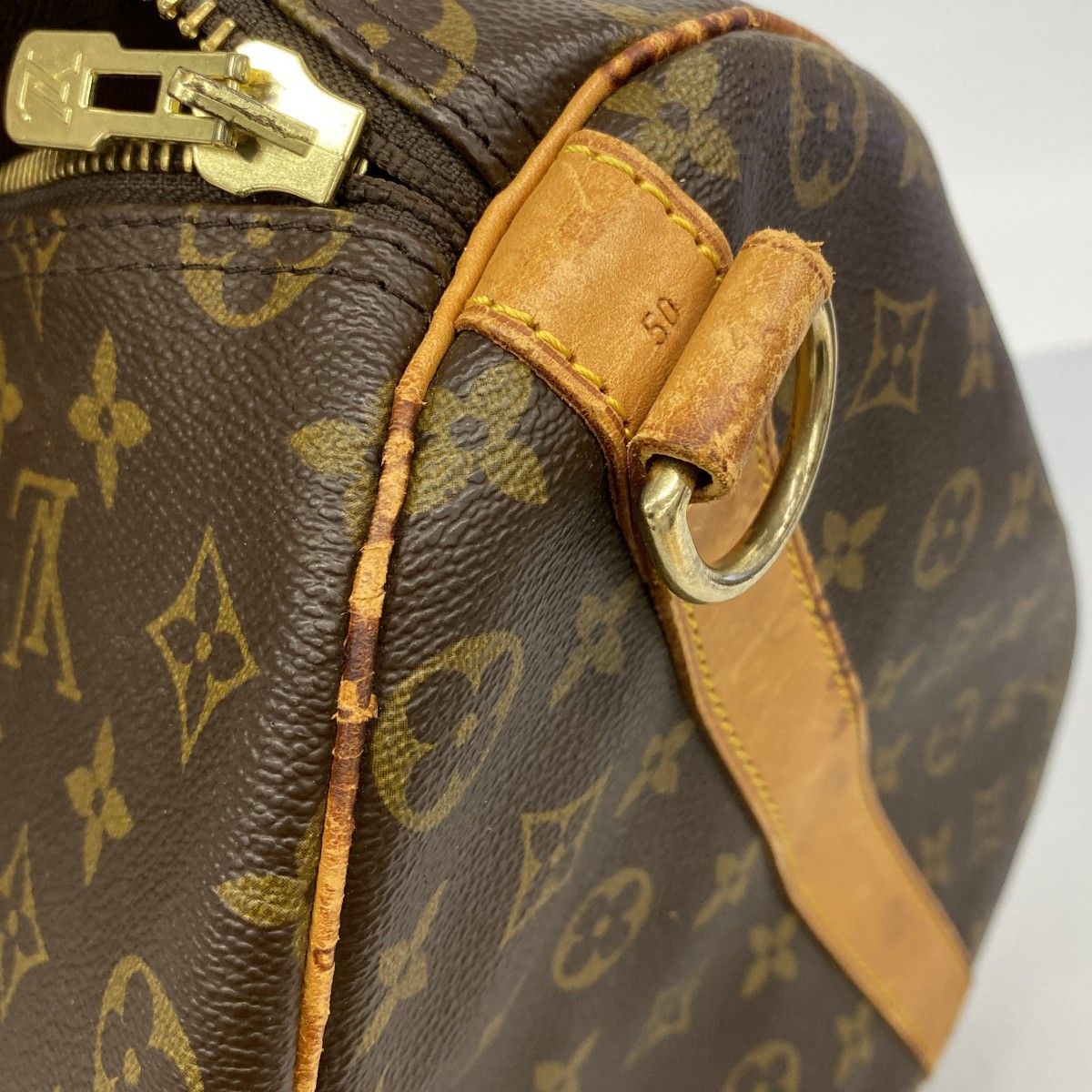 Louis Vuitton Boston Bag Monogram Keepall Bandouliere 50 Brown — view 7