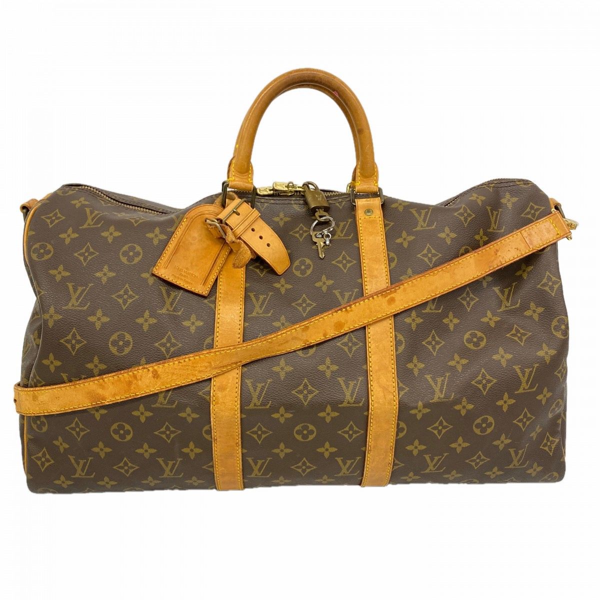 Louis Vuitton Boston Bag Monogram Keepall Bandouliere 50 Brown