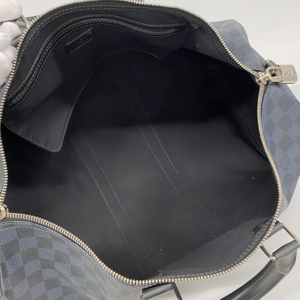 Louis Vuitton Boston Bag Damier Cobalt Keepall Bandouliere 45 Black — view 4