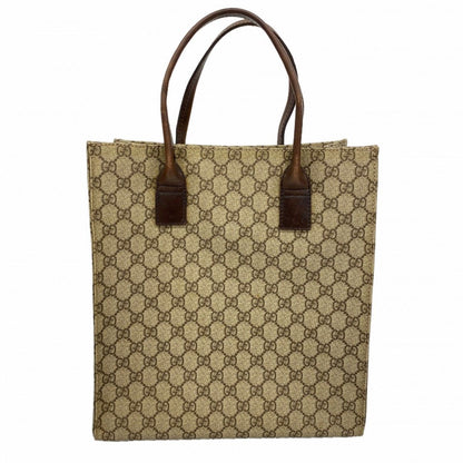 Gucci Tote GG Supreme Brown Silver