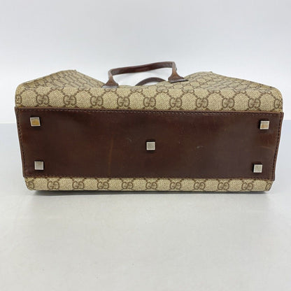 Gucci Tote GG Supreme Brown Silver — view 3