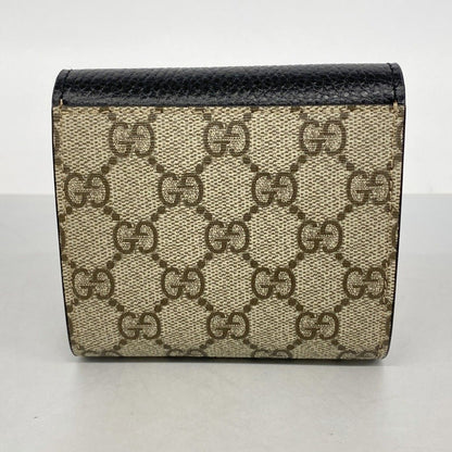 Gucci Wallet GG Marmont Supreme Leather Black Brown Gold — view 7