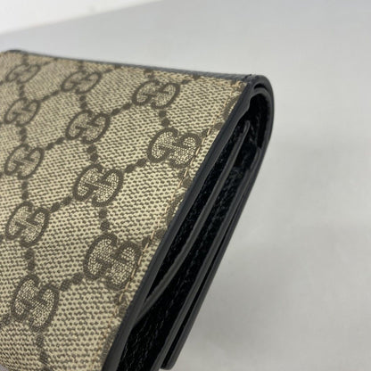 Gucci Wallet GG Marmont Supreme Leather Black Brown Gold — view 6