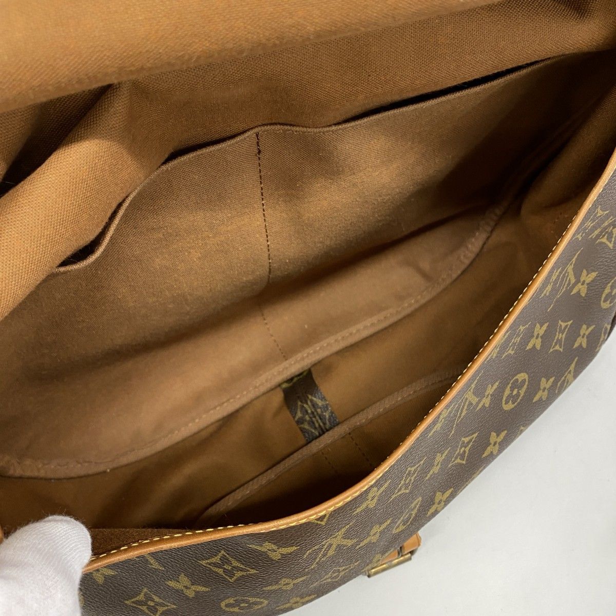 Louis Vuitton Shoulder Bag Monogram Saumur 35 Brown — view 4