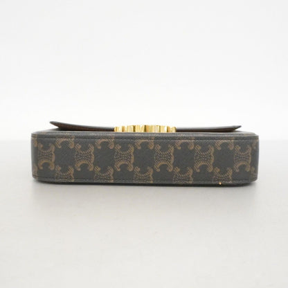 Celine Shoulder Bag Triomphe Brown Gold — view 3