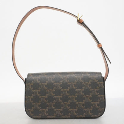 Celine Shoulder Bag Triomphe Brown Gold — view 8