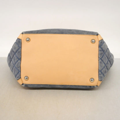 Chanel Tote Cruise Line Denim Blue Beige Silver — view 3