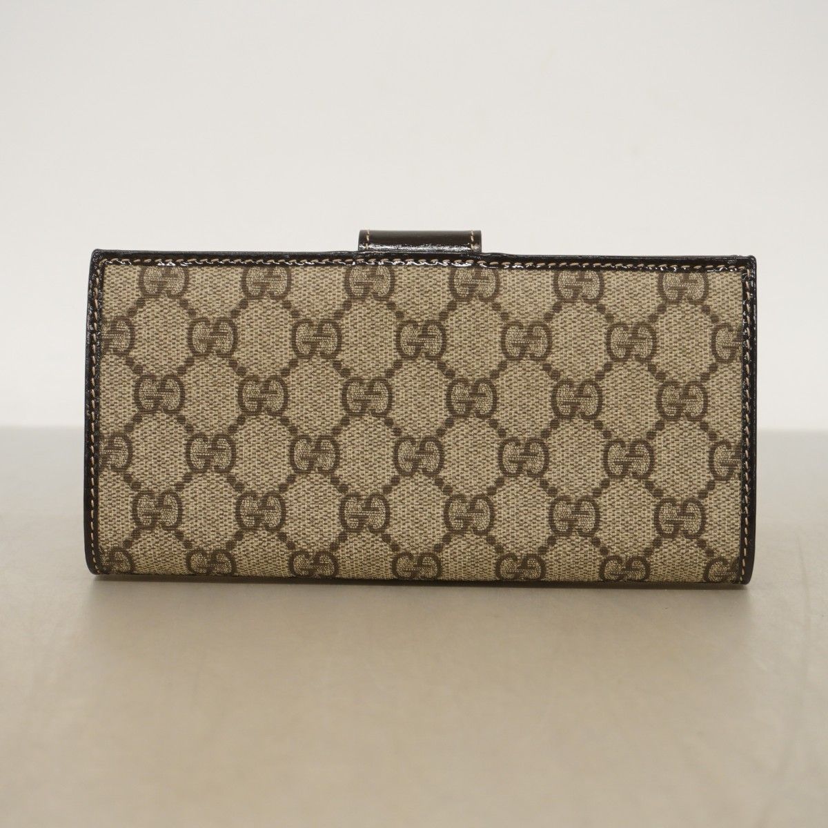 Gucci Wallet GG Supreme Brown Gold — view 9
