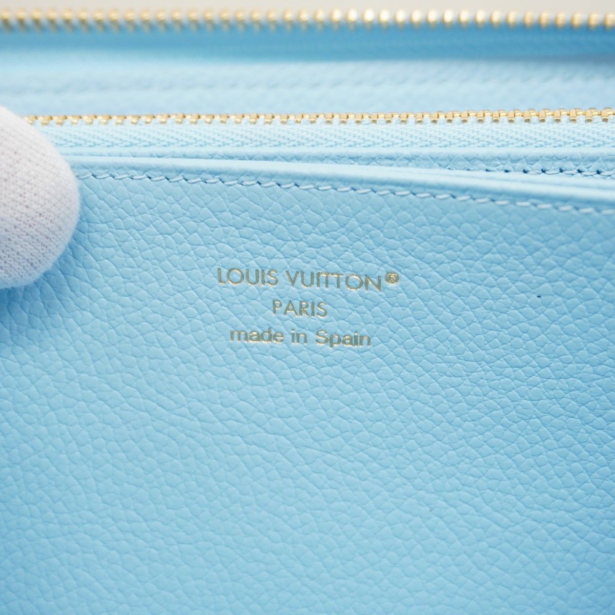 Louis Vuitton Wallet Monogram Empreinte Zippy Gray Blue — view 5