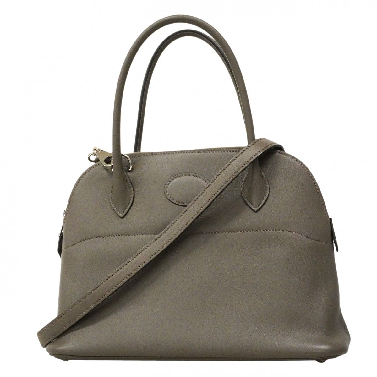 Hermes Handbag Bolide 26 Swift Etain Silver 2-Way
