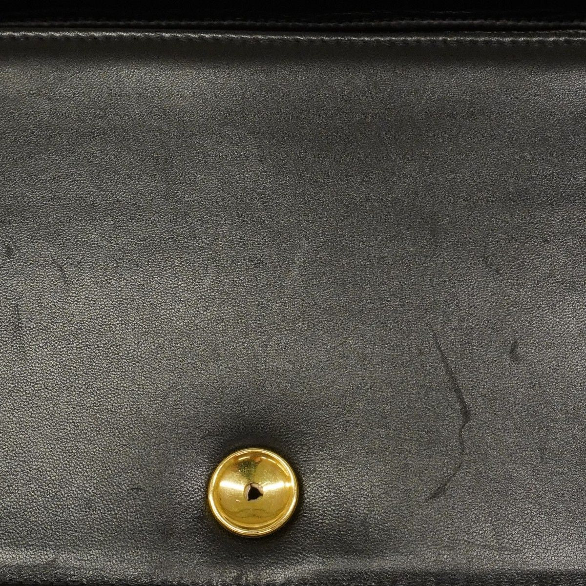 Chanel Shoulder Bag Quilted Lambskin Black Gold — view 7