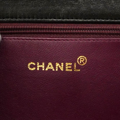 Chanel Shoulder Bag Quilted Lambskin Black Gold — view 5