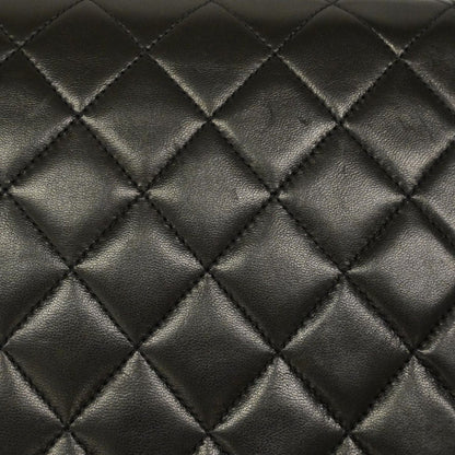Chanel Shoulder Bag Quilted Lambskin Black Gold — view 9