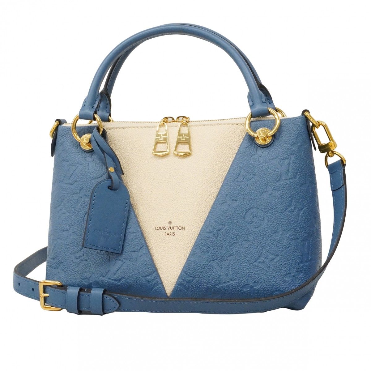 Louis Vuitton Handbag Monogram Empreinte Tote BB Blue Jean 2-Way