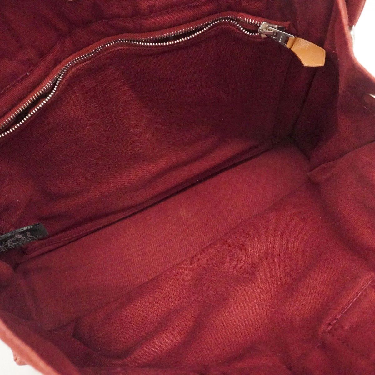 Hermes Handbag Fourre Tout PM Canvas Red Silver — view 4