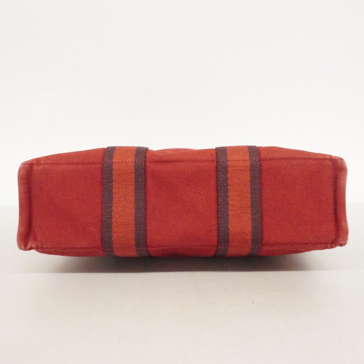 Hermes Handbag Fourre Tout PM Canvas Red Silver — view 3